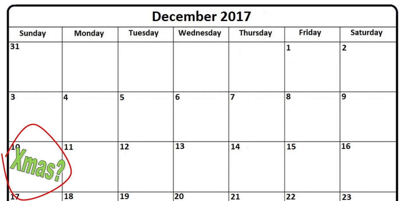 Surprise! 4 Days Until Christmas!